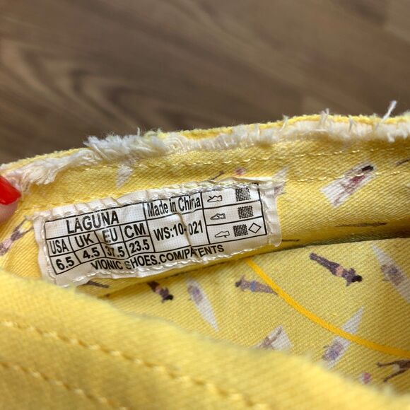 Vionic Beach “Laguna Sun” Canvas Women’s Slip On US6.5/EUR37.5 Shoes - Picture 9 of 10